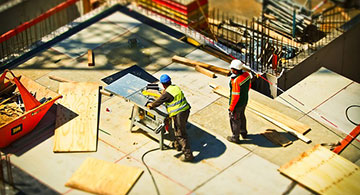 Ouvriers sur un chantier