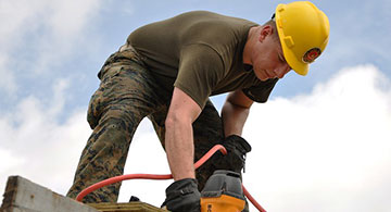 Ouvrier sur un chantier